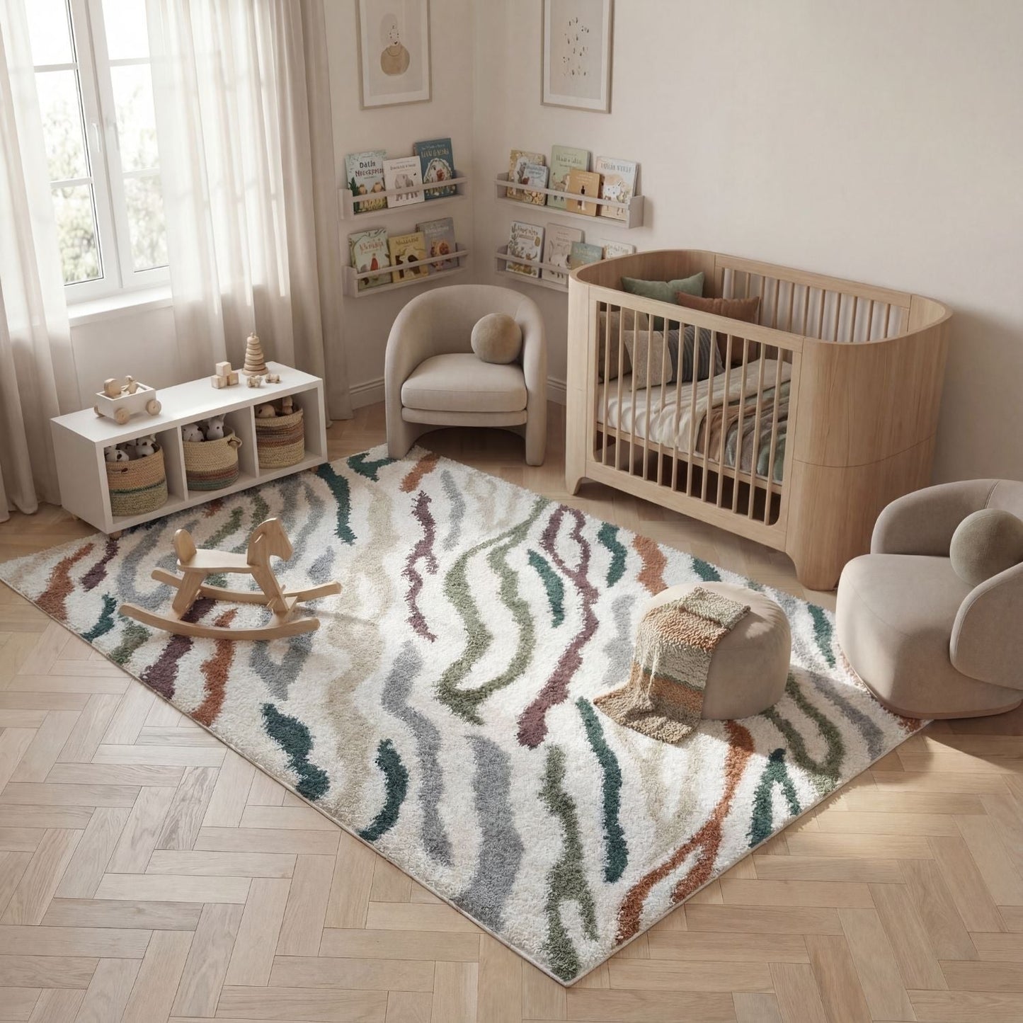 Moodi Shaggy Multicolour Tidecrest Rug