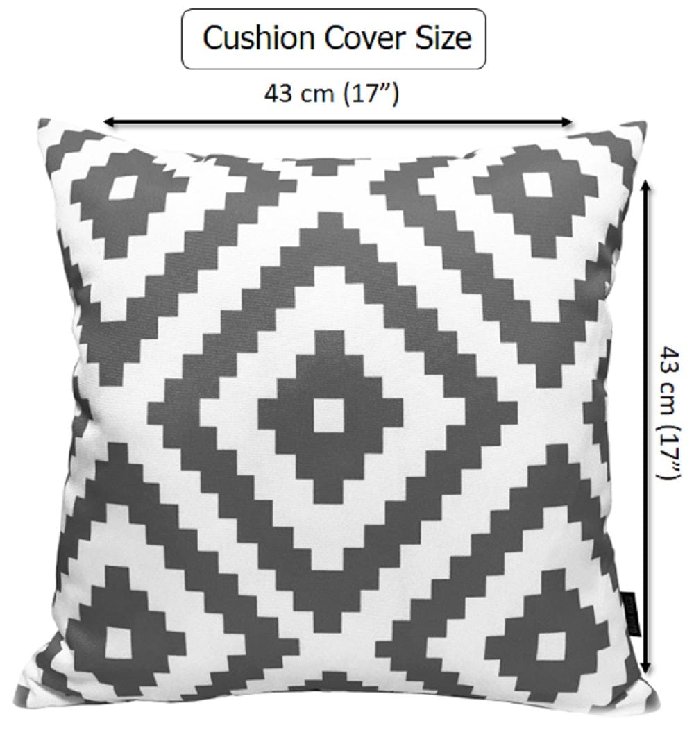 Nairobi Charcoal Waterproof Outdoor Cushions for Patio Garden Beach 17 x 17 inches Stylish Durable Easy to Clean by OLIVIA ROCCO