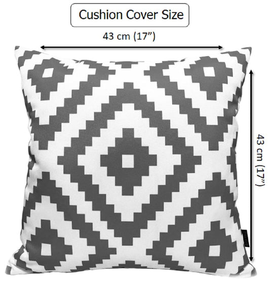 Nairobi Charcoal Waterproof Outdoor Cushions for Patio Garden Beach 17 x 17 inches Stylish Durable Easy to Clean by OLIVIA ROCCO