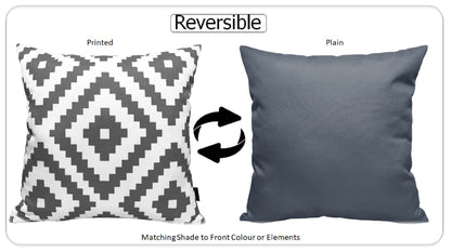 Nairobi Charcoal Waterproof Outdoor Cushions for Patio Garden Beach 17 x 17 inches Stylish Durable Easy to Clean by OLIVIA ROCCO