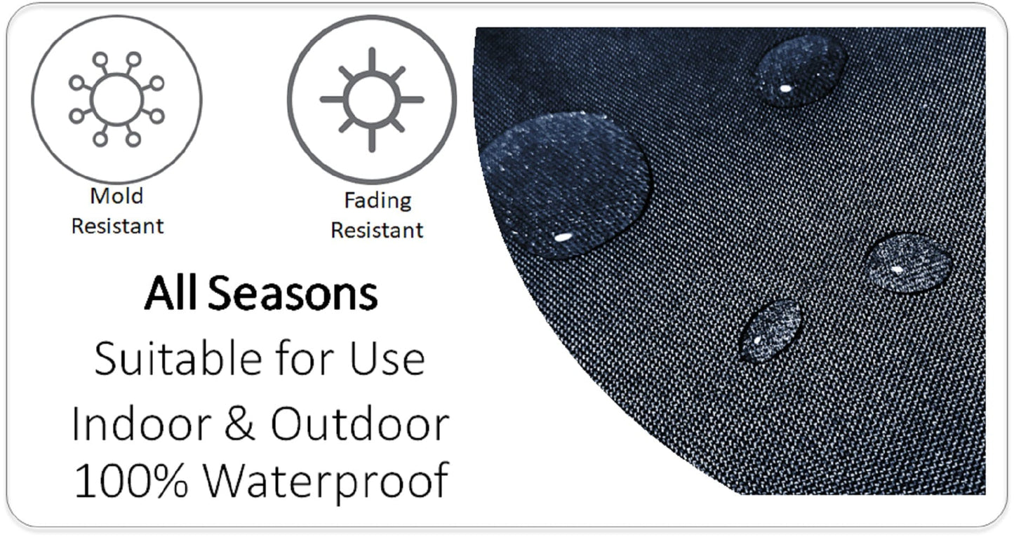 Nairobi Charcoal Waterproof Outdoor Cushions for Patio Garden Beach 17 x 17 inches Stylish Durable Easy to Clean by OLIVIA ROCCO