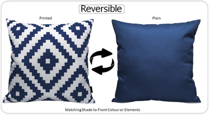 Nairobi Navy Waterproof Outdoor Cushions Weather-Resistant Decorative Pillows for Patio Garden Travel Beach Versatile Indoor Outdoor Use by OLIVIA ROCCO