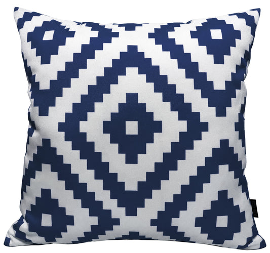 Nairobi Navy Waterproof Outdoor Cushions Weather-Resistant Decorative Pillows for Patio Garden Travel Beach Versatile Indoor Outdoor Use by OLIVIA ROCCO