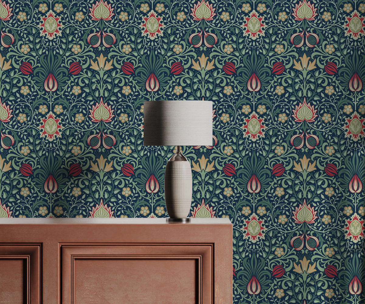 Bobbi Beck Nasri Persian Floral Wallpaper