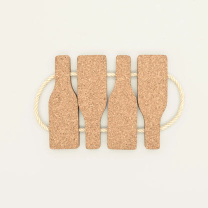 Cork Bottle Trivet with Rope Handles | Made in Portugal