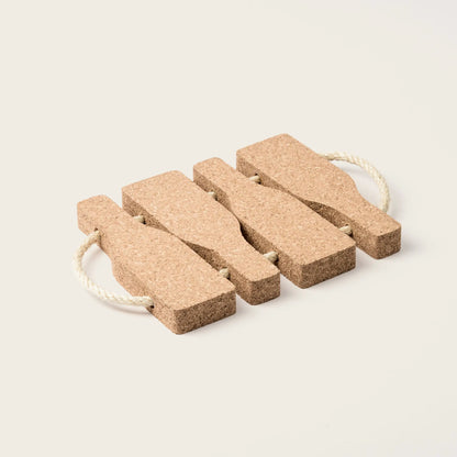 Cork Bottle Trivet with Rope Handles | Made in Portugal