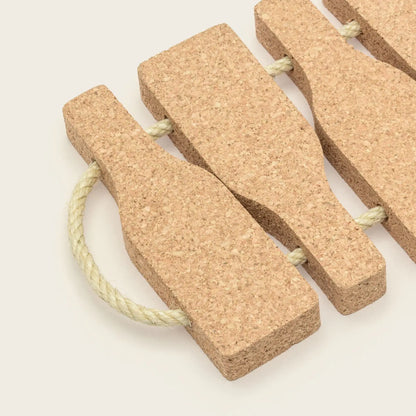 Cork Bottle Trivet with Rope Handles | Made in Portugal
