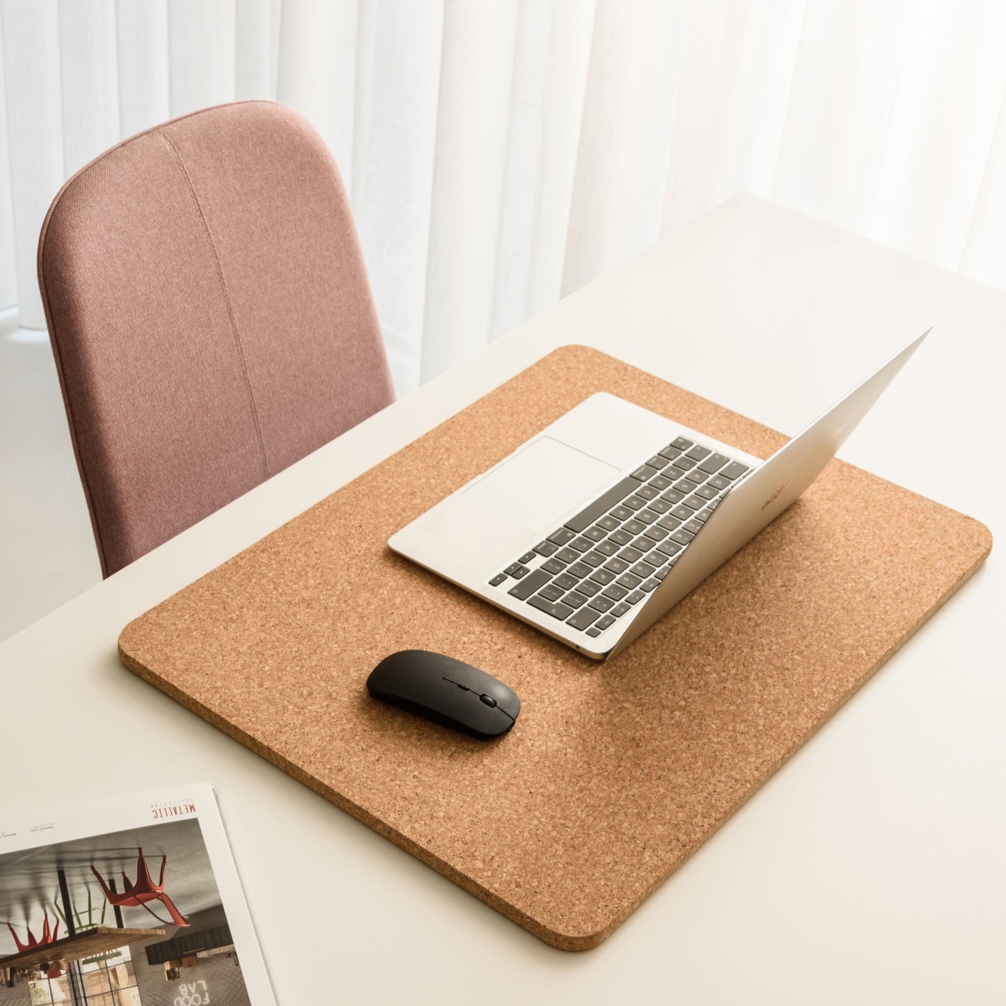 Natural Cork Desk Pad | Anti-Slip | Made in Portugal