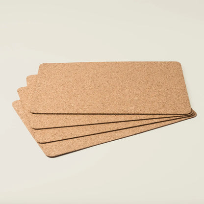 Natural Cork Placemats | Rectangular | Set of 4 | Made in Portugal