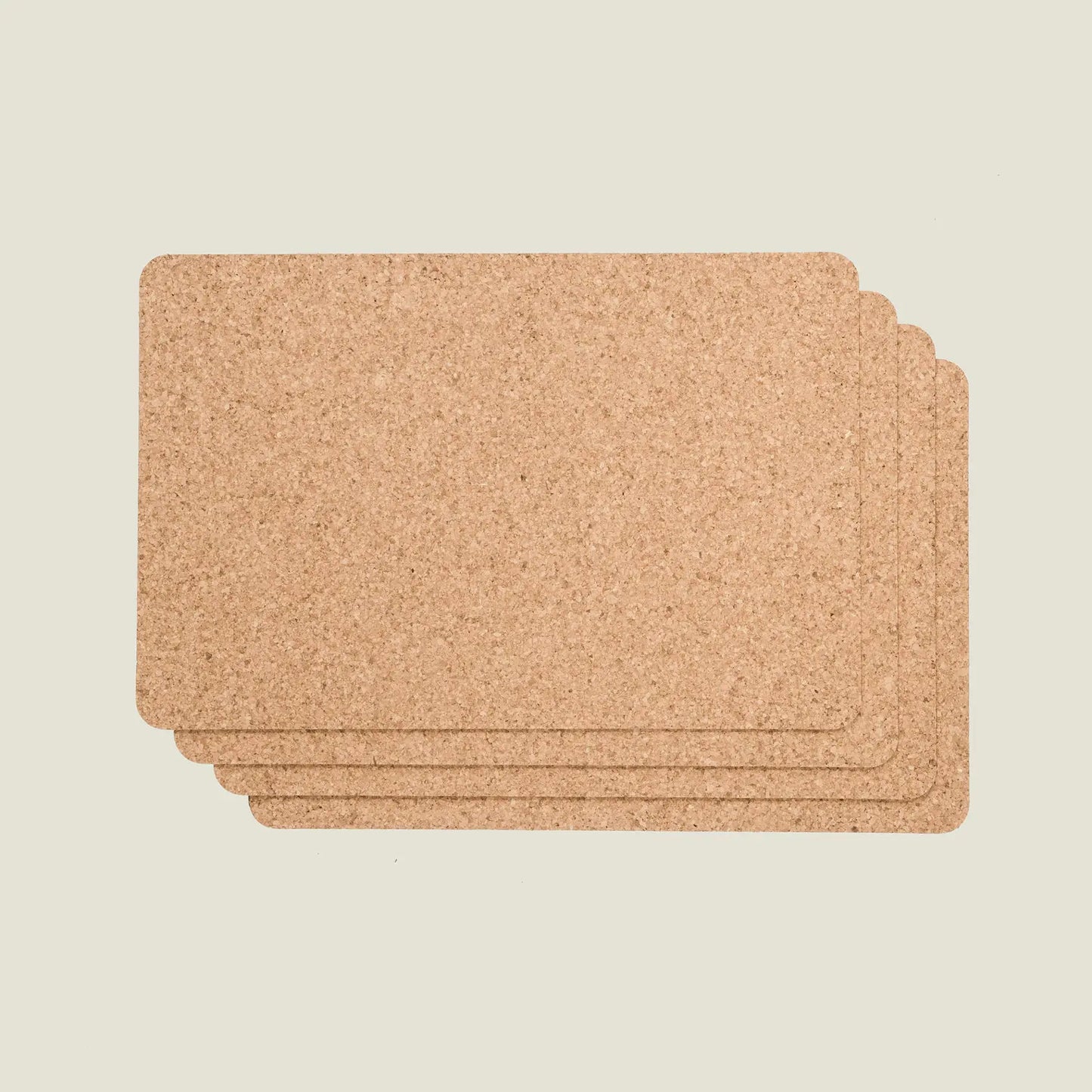 Natural Cork Placemats | Rectangular | Set of 4 | Made in Portugal