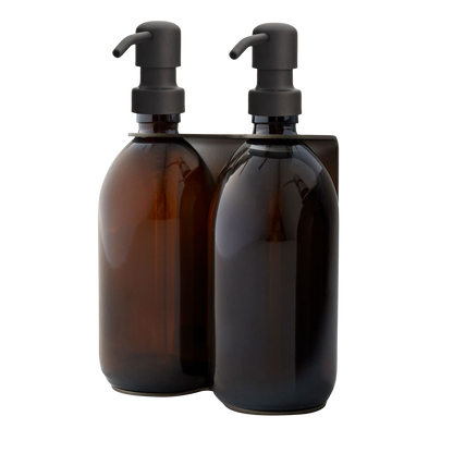 Nickel Double Wall Mounted Soap Dispenser