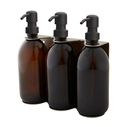 Nickel Triple Wall Mounted Soap Dispenser