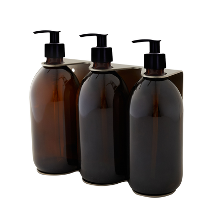 Nickel Triple Wall Mounted Soap Dispenser