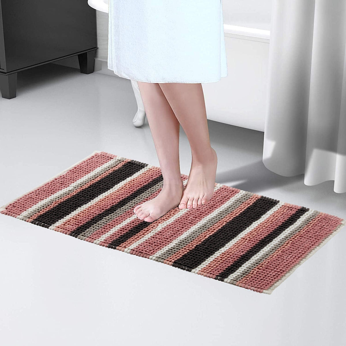 Olivia Rocco Padstow Stripe Bath Mat 50 x 80 cm