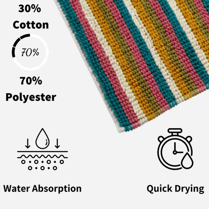 Olivia Rocco Padstow Stripe Bath Mat 50 x 80 cm