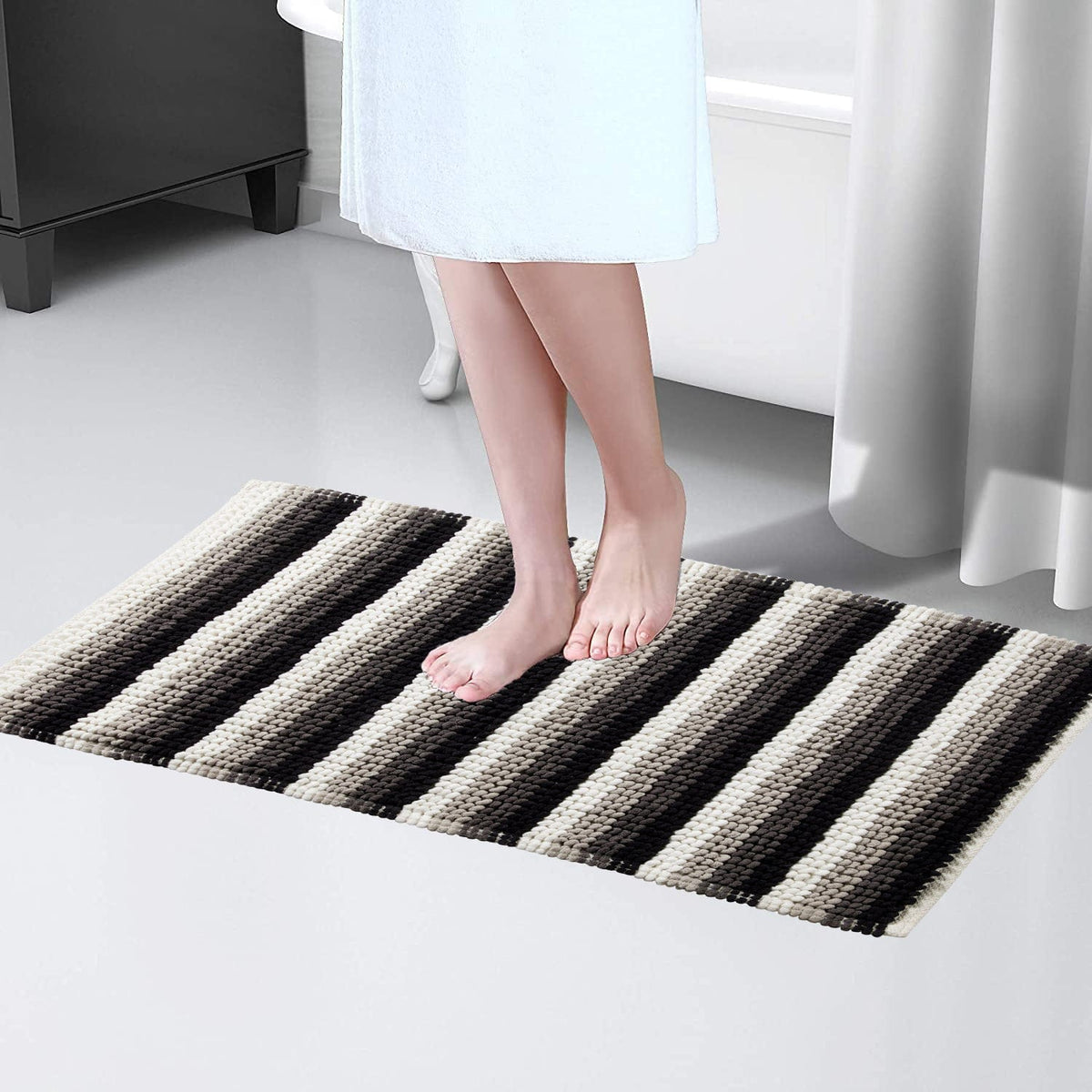 Olivia Rocco Padstow Stripe Bath Mat 50 x 80 cm