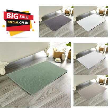 Olivia Rocco Cotton Pile Bath Mat Set of 3 – 50 x 80 cm