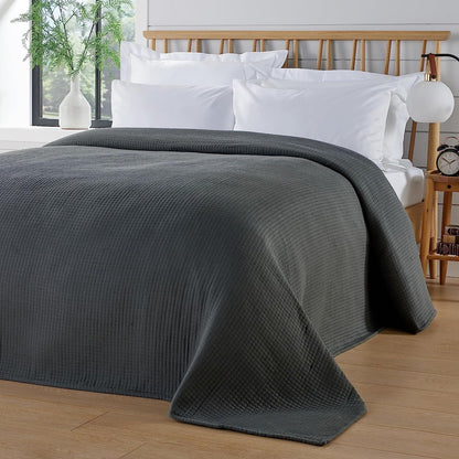 Olivia Rocco Hotel Collection Quilted Cotton Bedspread 240 x 260 cm