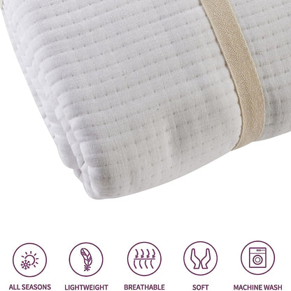 Olivia Rocco Hotel Collection Quilted Cotton Bedspread 240 x 260 cm