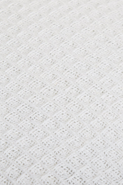 Olivia Rocco Lisbon Handwoven Honeycomb Cotton Cushion Cover