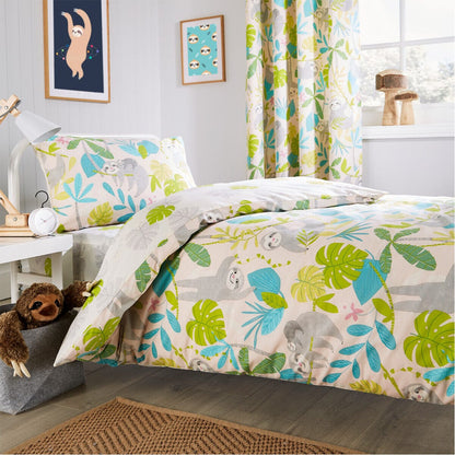 Olivia Rocco Kids Lazy Sloth Cotton Blend Duvet Cover Set