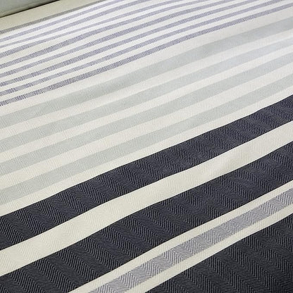 Olivia Rocco Miami Stripes Reversible Cotton Blend Duvet Cover Set with Pillowcases
