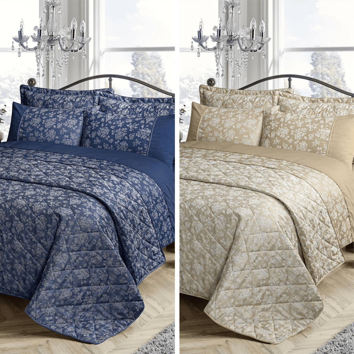 Olivia Rocco Kew Hand-Woven Jacquard Cotton Rich Duvet Cover Set