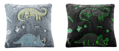 Olivia Rocco Kids Dinosaur Glow in the Dark Teddy Fleece Duvet Cover Set