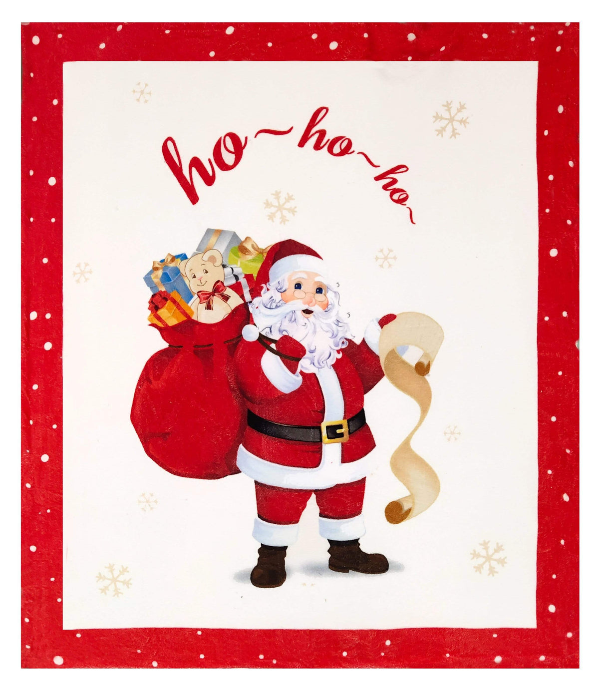 Olivia Rocco Father Christmas Reversible Teddy Fleece Duvet Cover Set