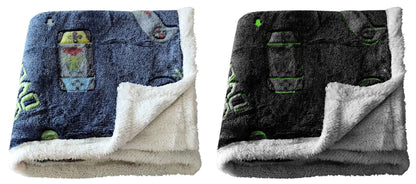 Olivia Rocco Kids Glow in the Dark Teddy Fleece Duvet Cover Set