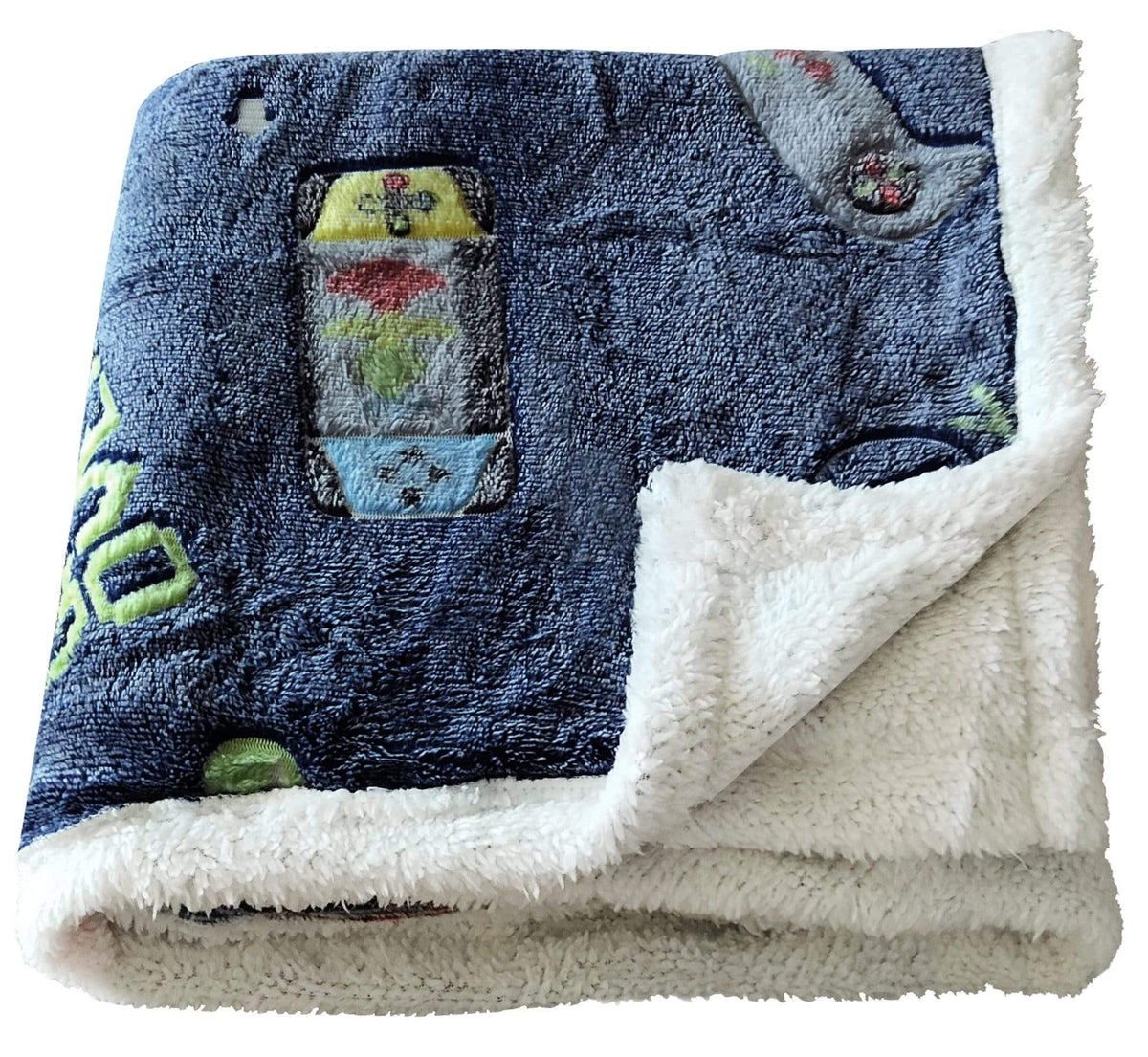 Olivia Rocco Kids Glow in the Dark Teddy Fleece Duvet Cover Set