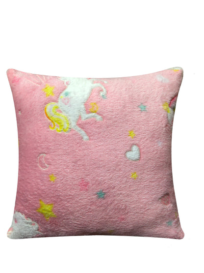 Olivia Rocco Kids Rainbow Unicorn Glow in the Dark Teddy Fleece Duvet Cover Set