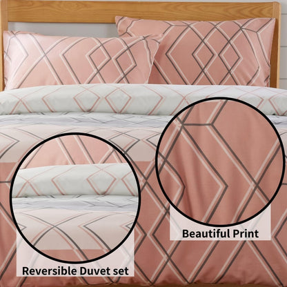 Olivia Rocco Havanna Geo Reversible Cotton Blend Duvet Cover Set