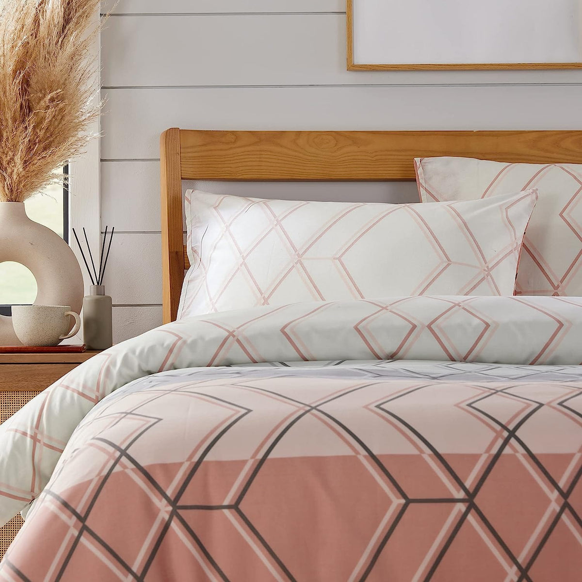 Olivia Rocco Havanna Geo Reversible Cotton Blend Duvet Cover Set