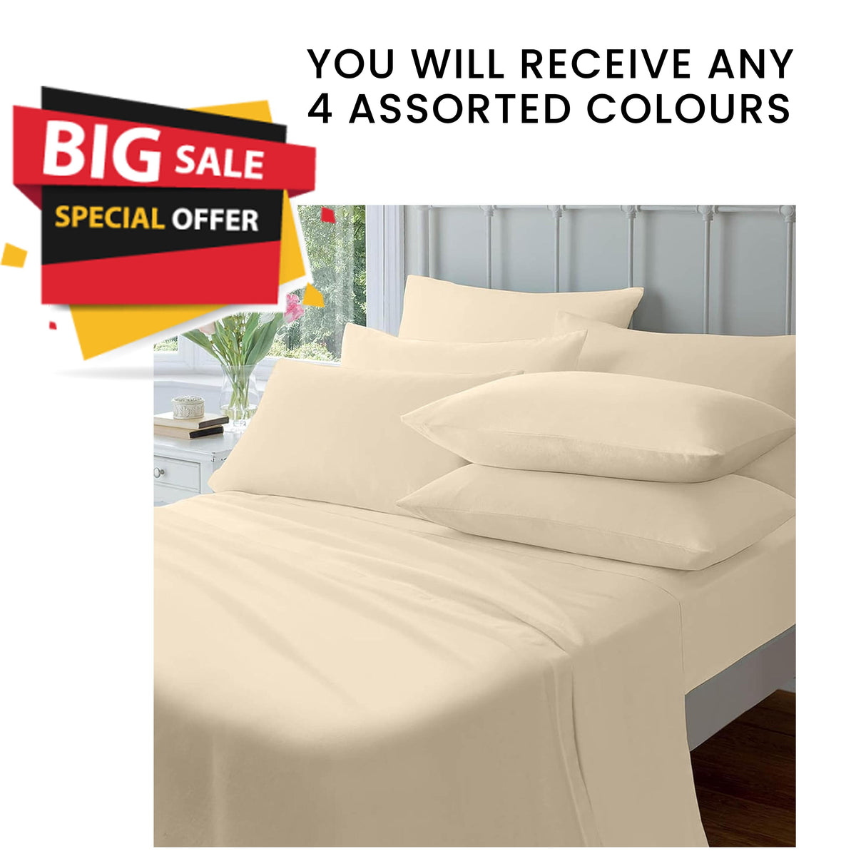 Olivia Rocco Brushed Cotton Flannelette Fitted Sheets Pack of 4