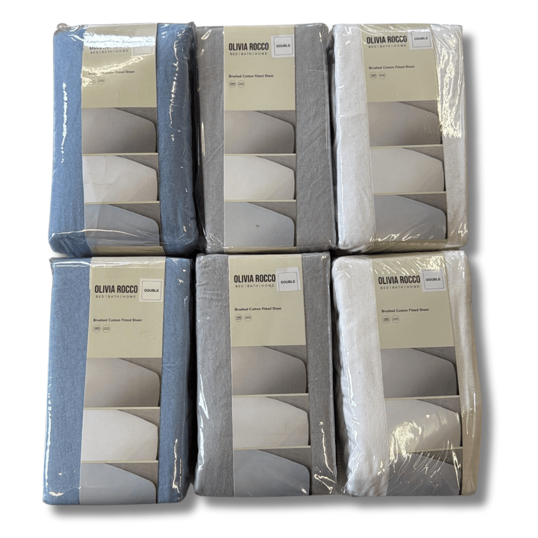 Olivia Rocco Brushed Cotton Flannelette Fitted Sheets Pack of 4