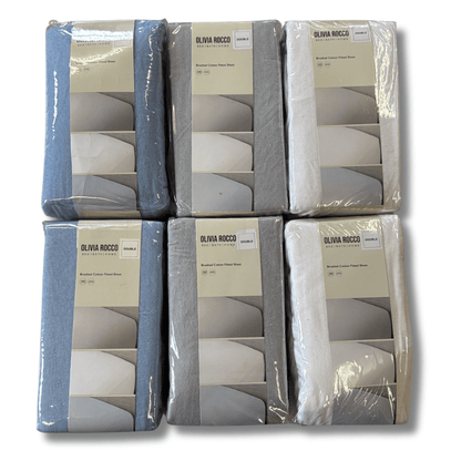 Olivia Rocco Brushed Cotton Flannelette Fitted Sheets Pack of 4