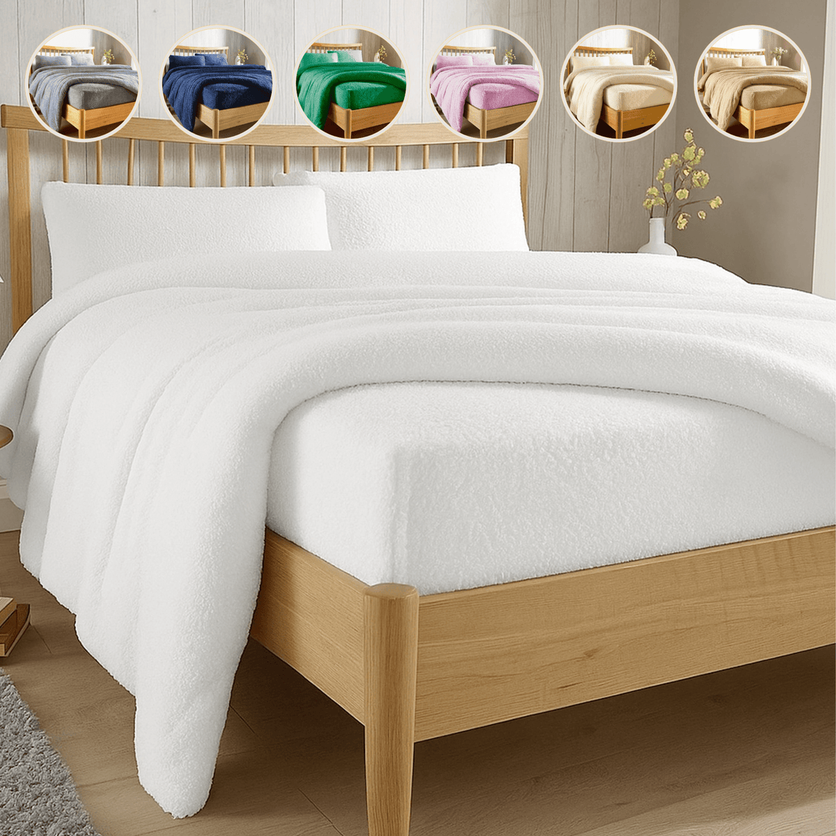 Olivia Rocco Teddy Fleece Extra Deep Fitted Sheet