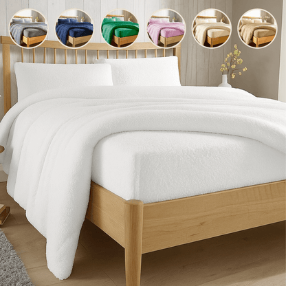 Olivia Rocco Teddy Fleece Extra Deep Fitted Sheet