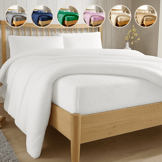 Olivia Rocco Teddy Fleece Extra Deep Fitted Sheet