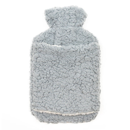Olivia Rocco Teddy Fleece Hot Water Bottle with Hand Warmer Pocket 2L