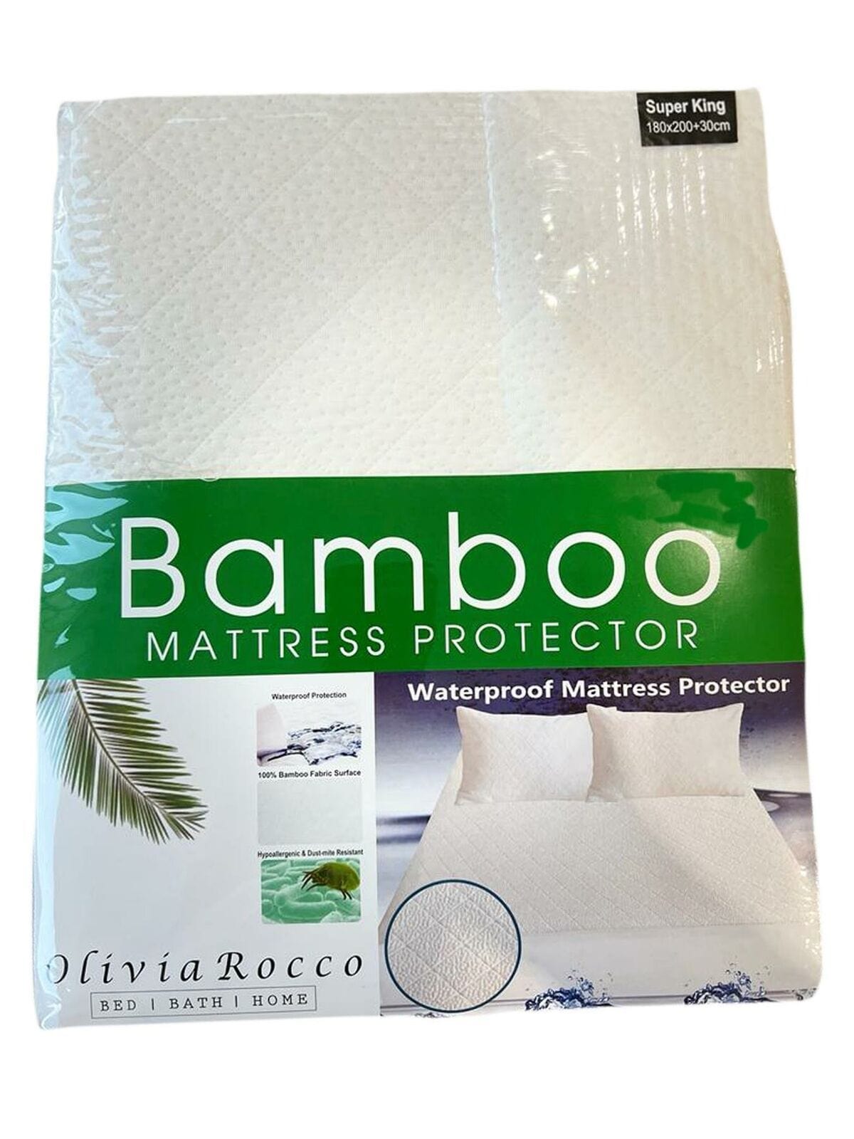 Olivia Rocco Bamboo Quilted Waterproof Mattress Protector 30 cm Deep