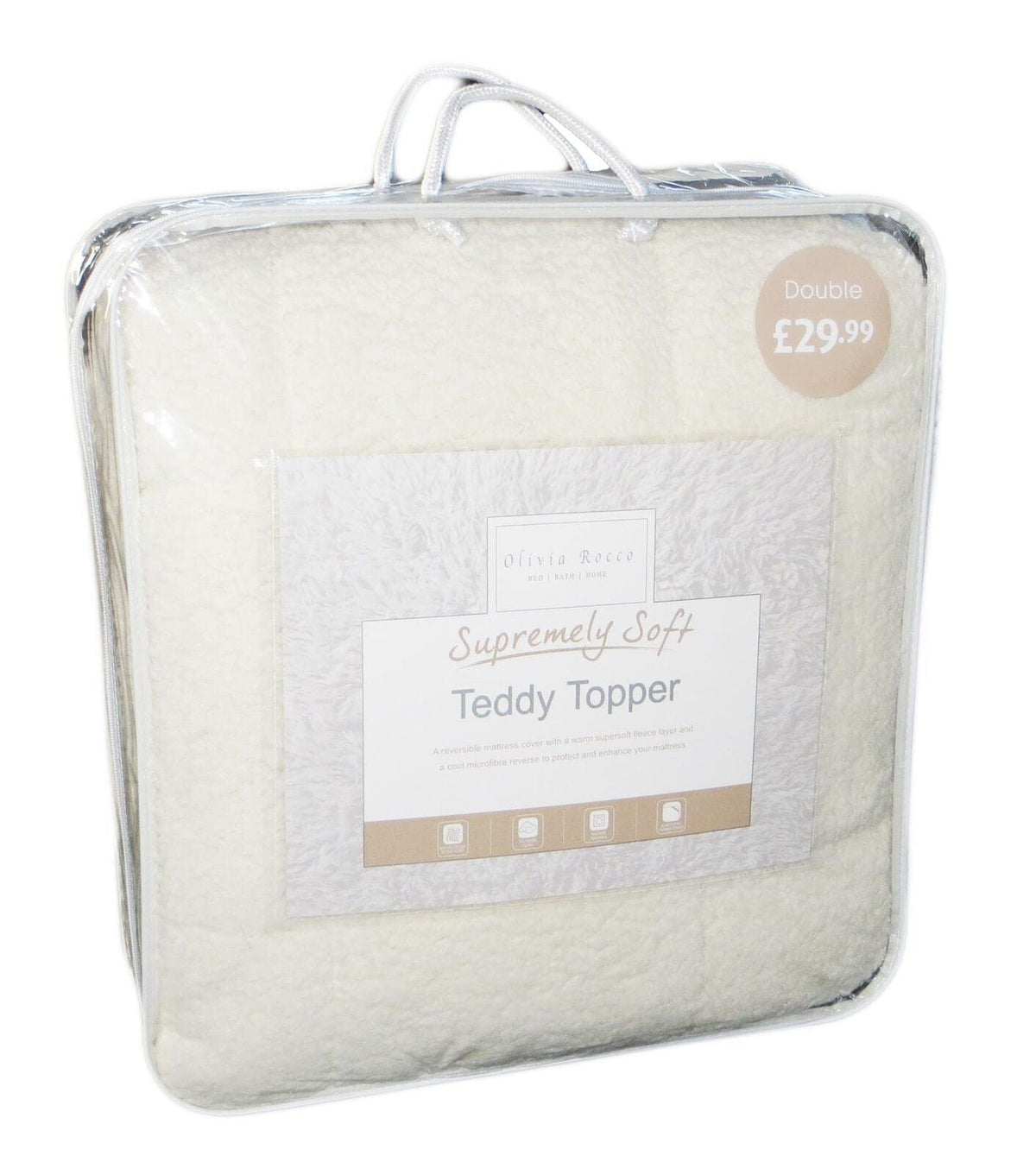 Olivia Rocco Supreme Comfort Dual-Sided Teddy Mattress Topper