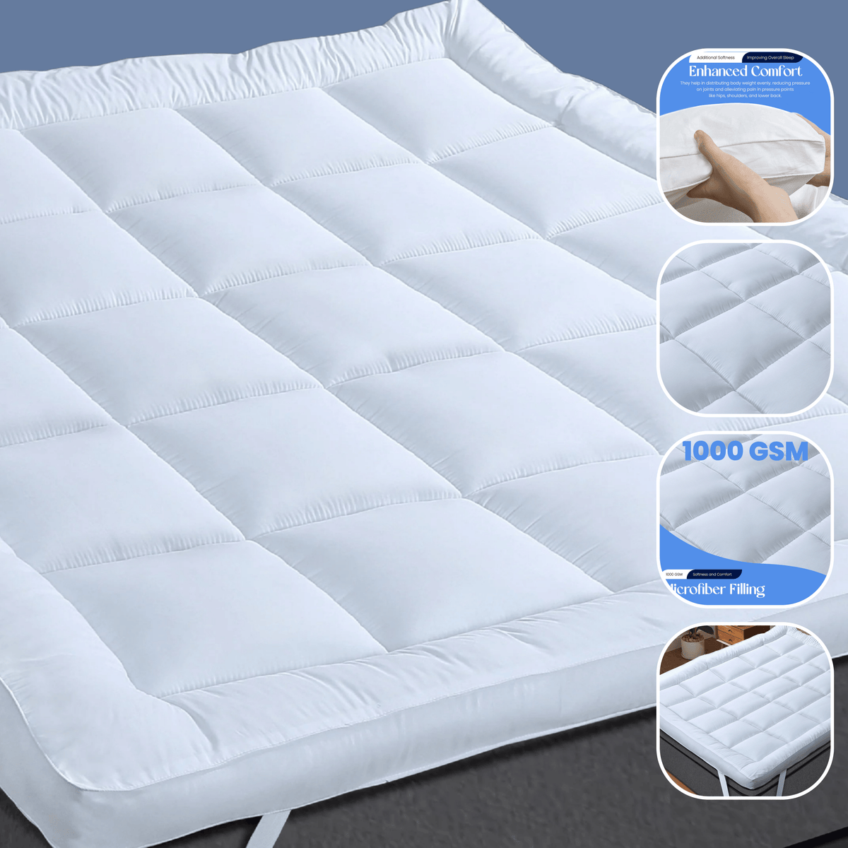 Olivia Rocco Hypoallergenic Microfibre Mattress Topper