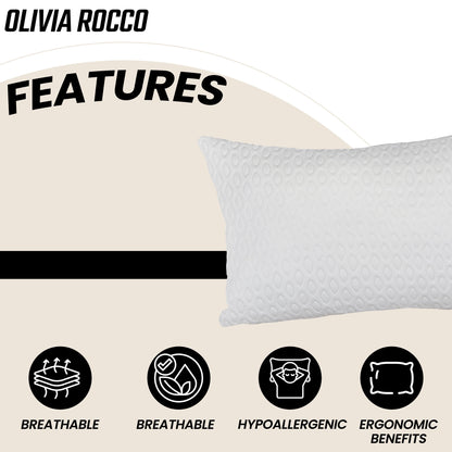 Olivia Rocco Air Flow Side Sleeper Pillow with Cooling Fabric 50 x 70 cm