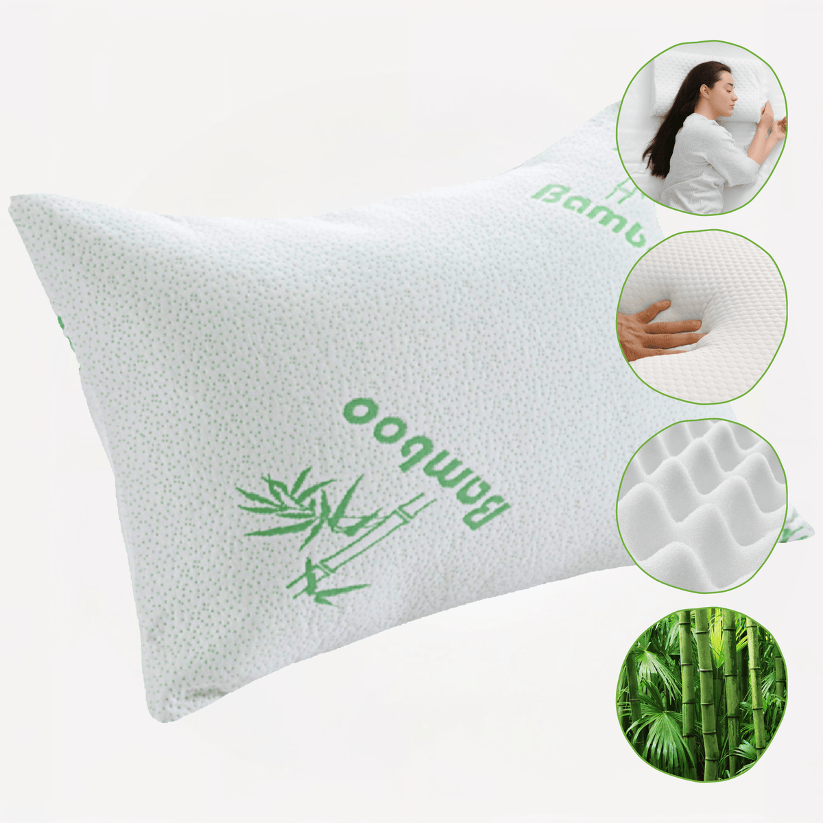 Olivia Rocco Bamboo Shredded Memory Foam Pillow 50 x 75 cm