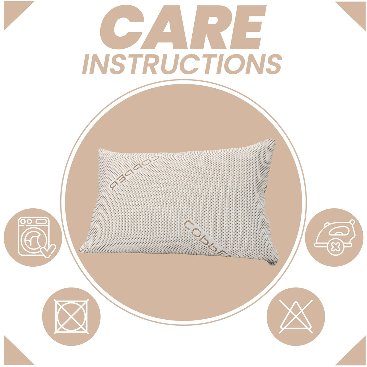 Olivia Rocco Copper Infused Shredded Memory Foam Pillow 50 x 75 cm