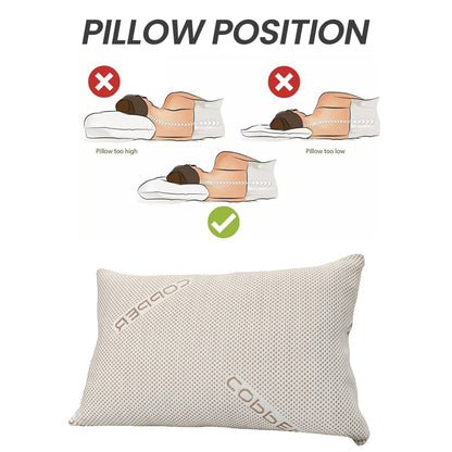 Olivia Rocco Copper Infused Shredded Memory Foam Pillow 50 x 75 cm
