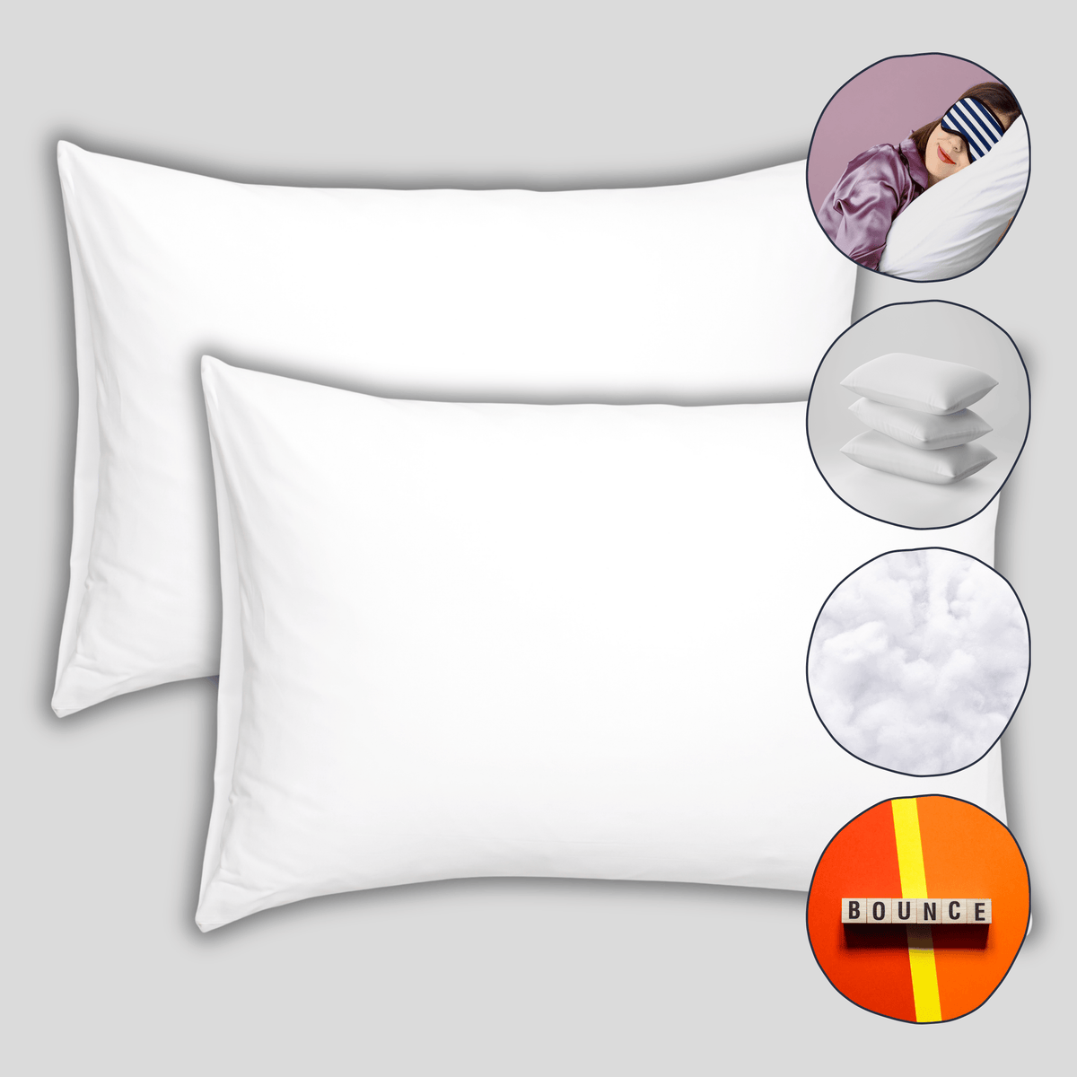 Olivia Rocco Super Bounce Back Fibre Pillows Pack of 2