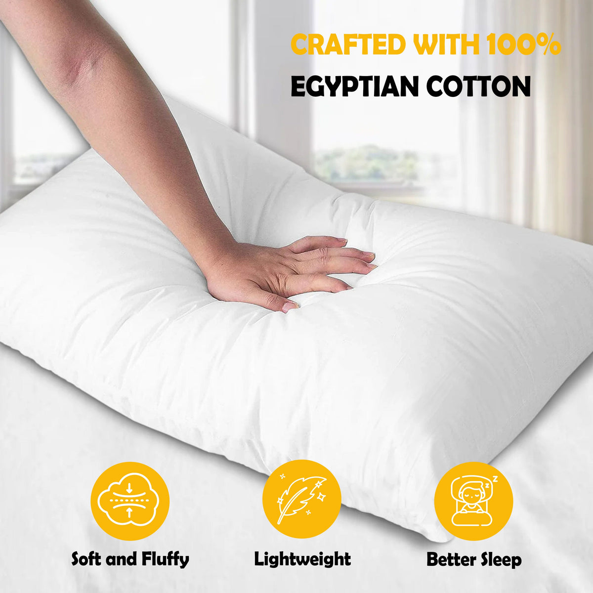 Olivia Rocco Egyptian Cotton Blend Pillows Pack of 2